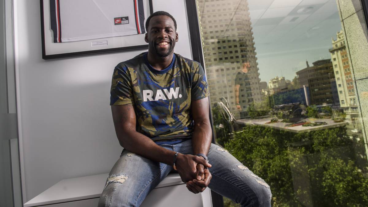 Draymond Green, en la oficina de NBA España en Madrid.