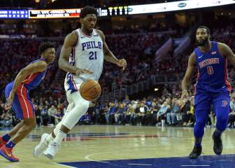 El Embiid vs Drummond acabó con el de los Pistons expulsado
