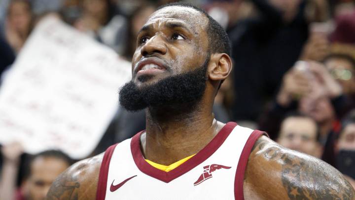 LeBron James, durante el partido contra los San Antonio Spurs.