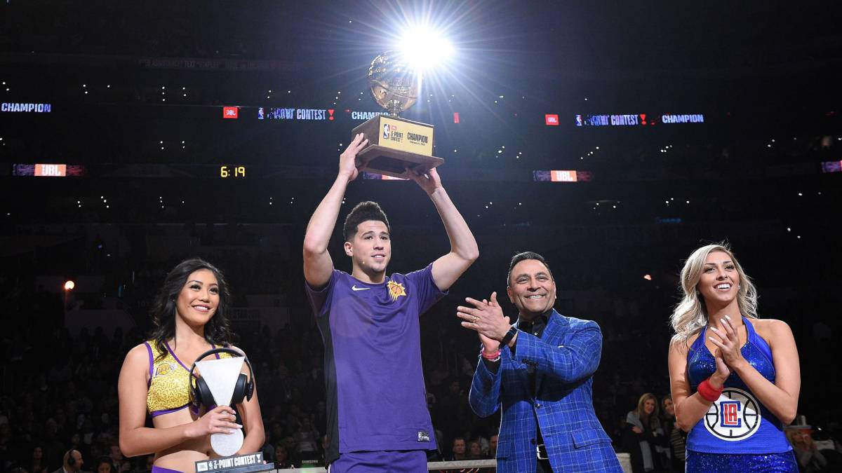 Devin Booker se coronó en el Concurso de Triples de la NBA Devin Booker se coronó en el Concurso de Triples de la NBA