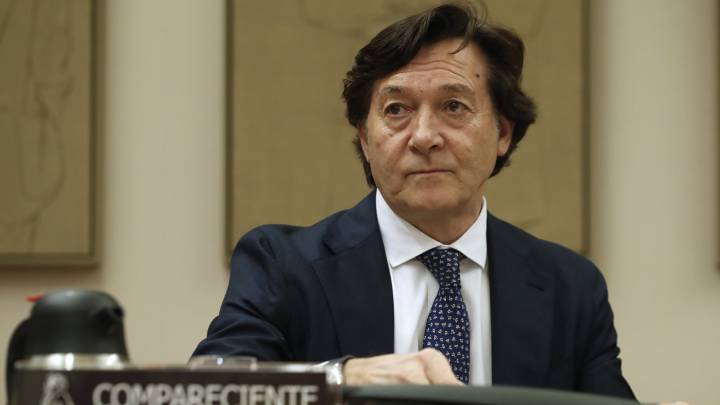 José Ramón Lete, presidente del Consejo Superior de Deportes, durante su comparecencia en el Congreso.