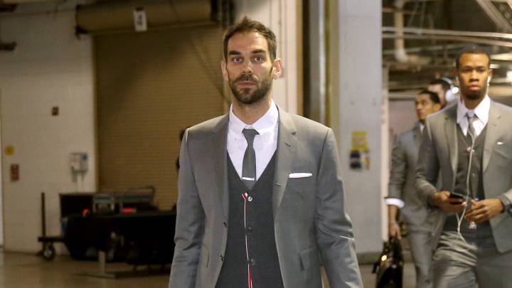 José Manuel Calderón, antes del partido contra los Indiana Pacers.