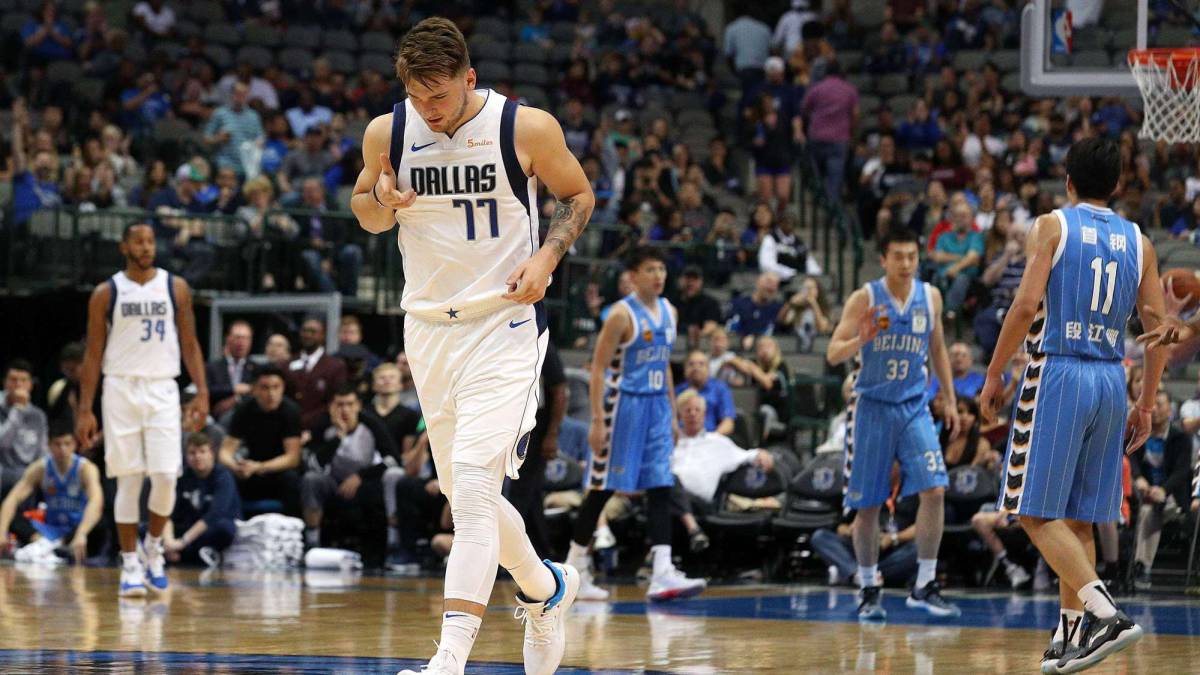 Luka Doncic, en su primer partido como jugador de la NBA.