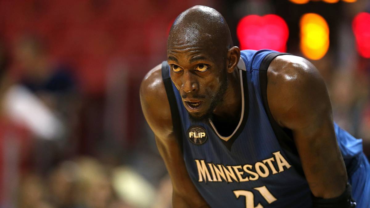 Kevin Garnett, durante su última temporada en Minnesota Timberwolves.