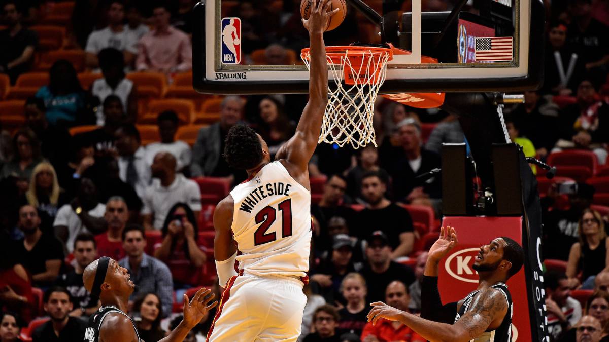 Un monstruoso Whiteside acaba con unos Spurs sin Pau: ¡29+20+9!