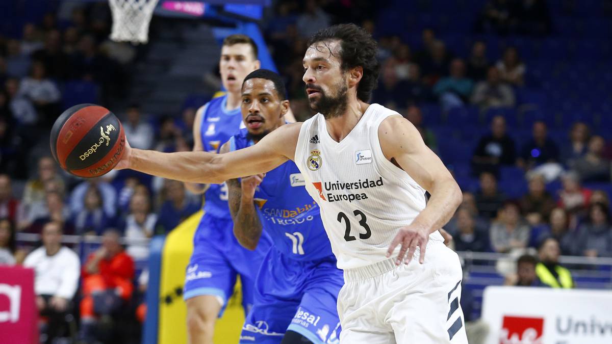 Sergio Llull, durante el partido contra el San Pablo Burgos.