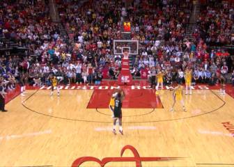 Lebron se acordará toda la vida... el triplazo de Harden en su cara