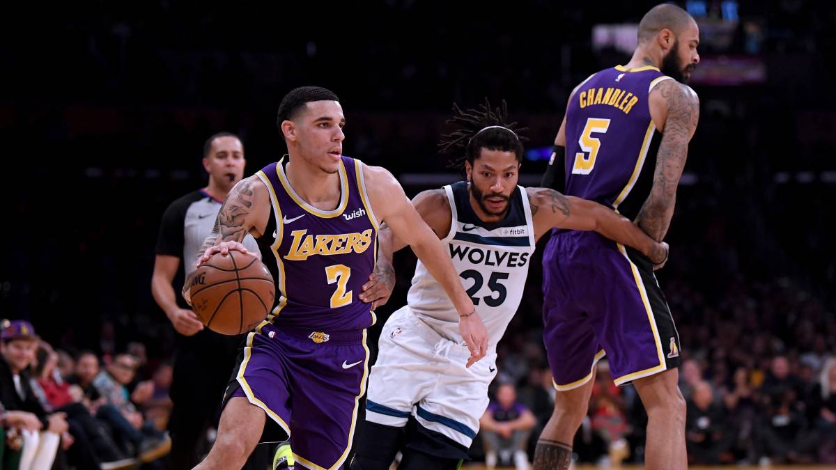 Lonzo Ball y Derrick Rose