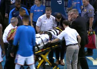 Gran susto en la NBA: el terrible golpe con la cabeza de Noel contra la pista