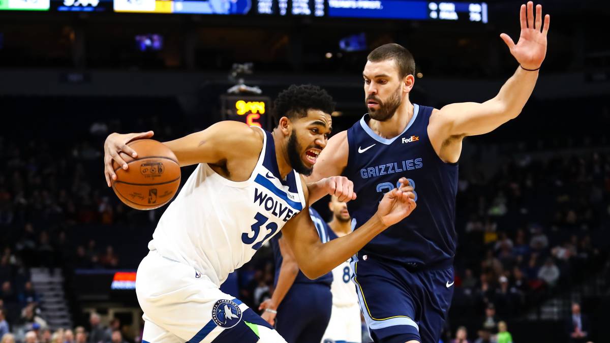 Karl-Anthony Towns y Marc Gasol