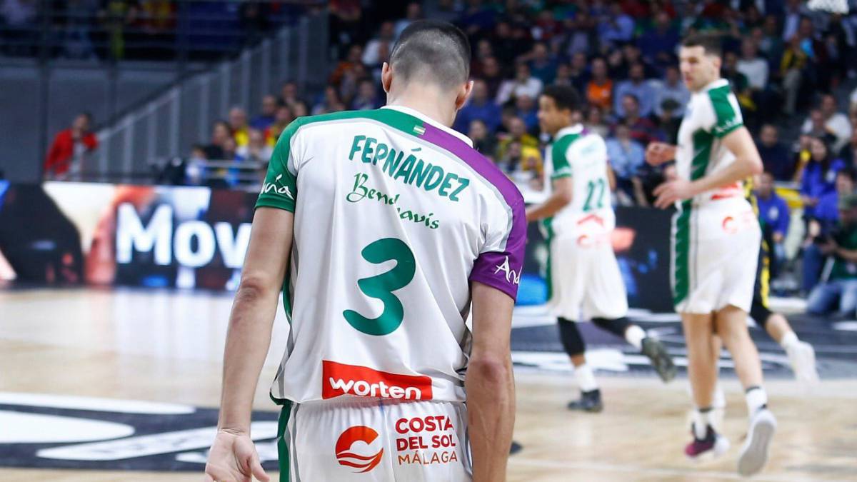 Jaime Fernández, en el momento de su lesión durante la Copa del Rey.