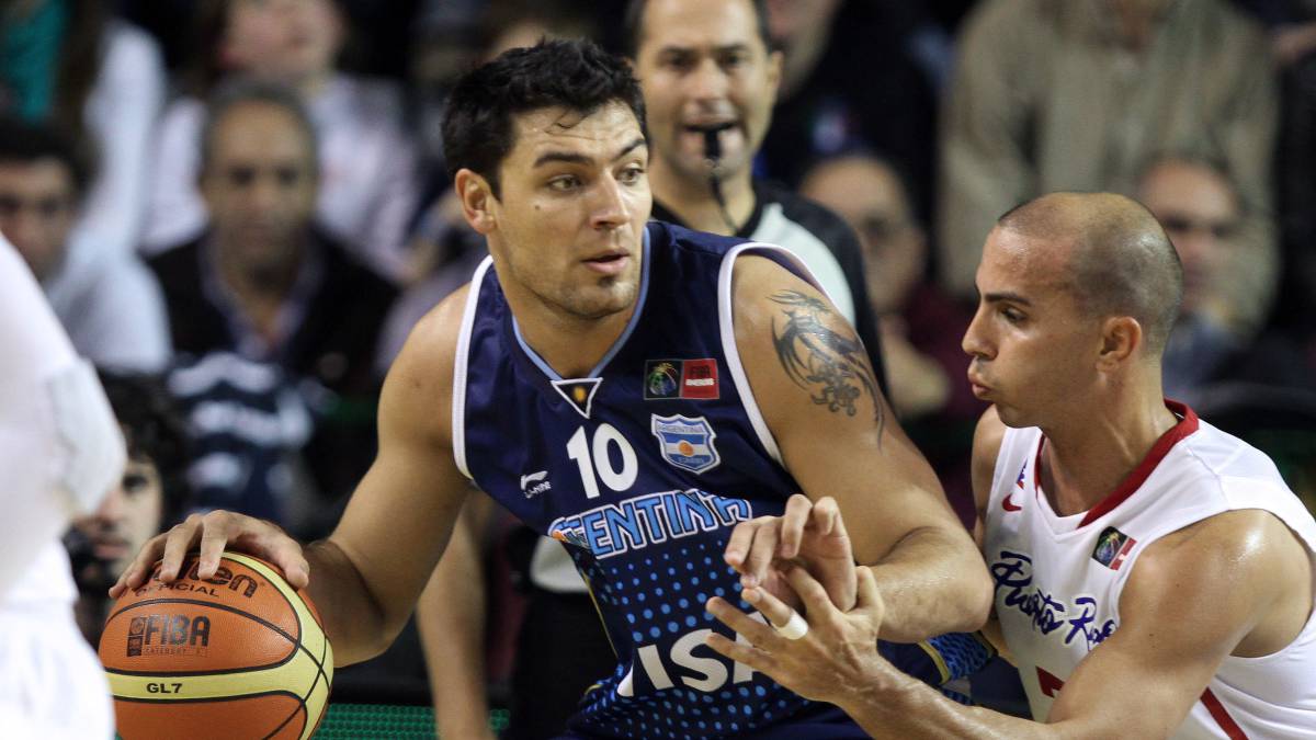 Carlos Delfino, con la selección argentina.