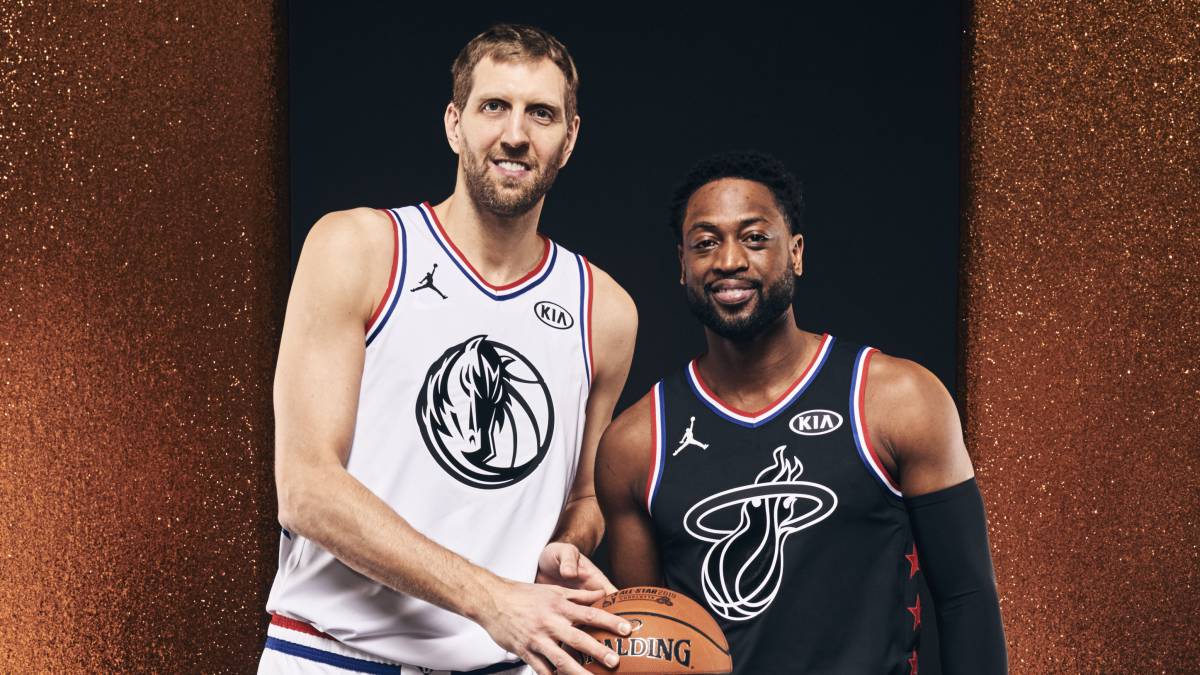 Dirk Nowitzki y Dwyane Wade