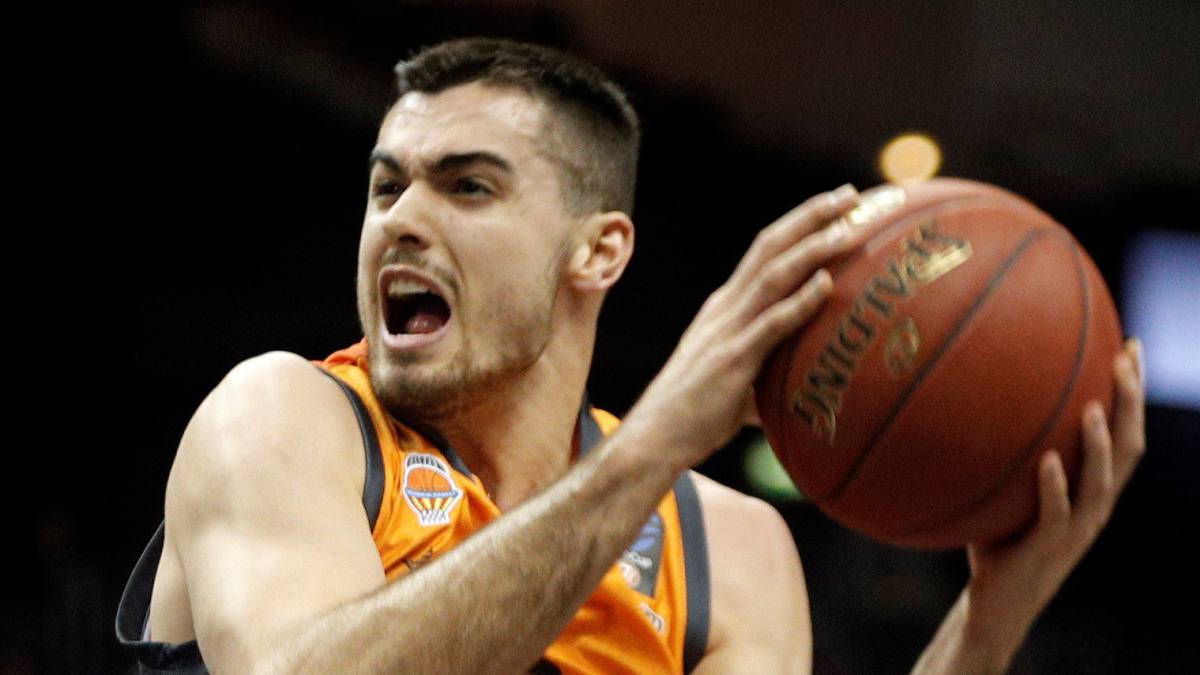 Alberto Abalde, durante el segundo partido de la final de la Eurocup contra el Alba Berlín.