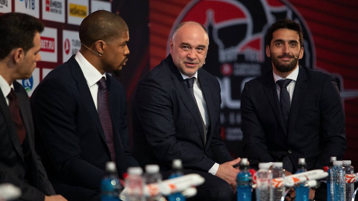 Pablo Laso, entrenador del Real Madrid, durante el acto de presentación de la Final Four de la Euroliga.