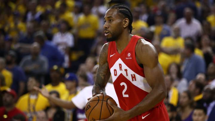 Kawhi Leonard, durante un partido de los Toronto Raptors durante las Finales.