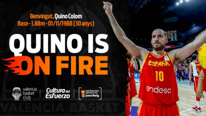 El anuncia del fichaje de Quino Colom por parte del Valencia Basket