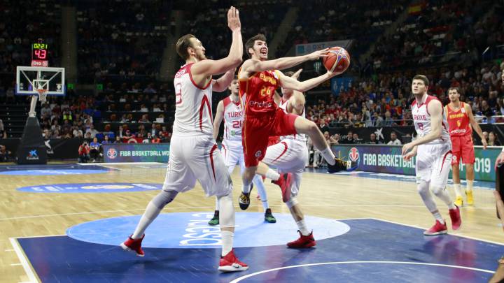 Darío Brizuela, durante un partido contra Turquía.