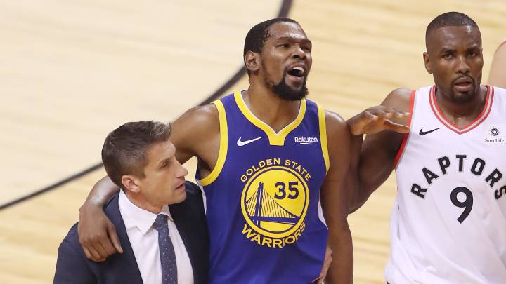 Kevin Durant se retira lesionado en el quinto partido de las Finales