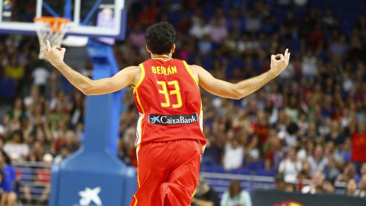 Javier Beirán, durante un partido