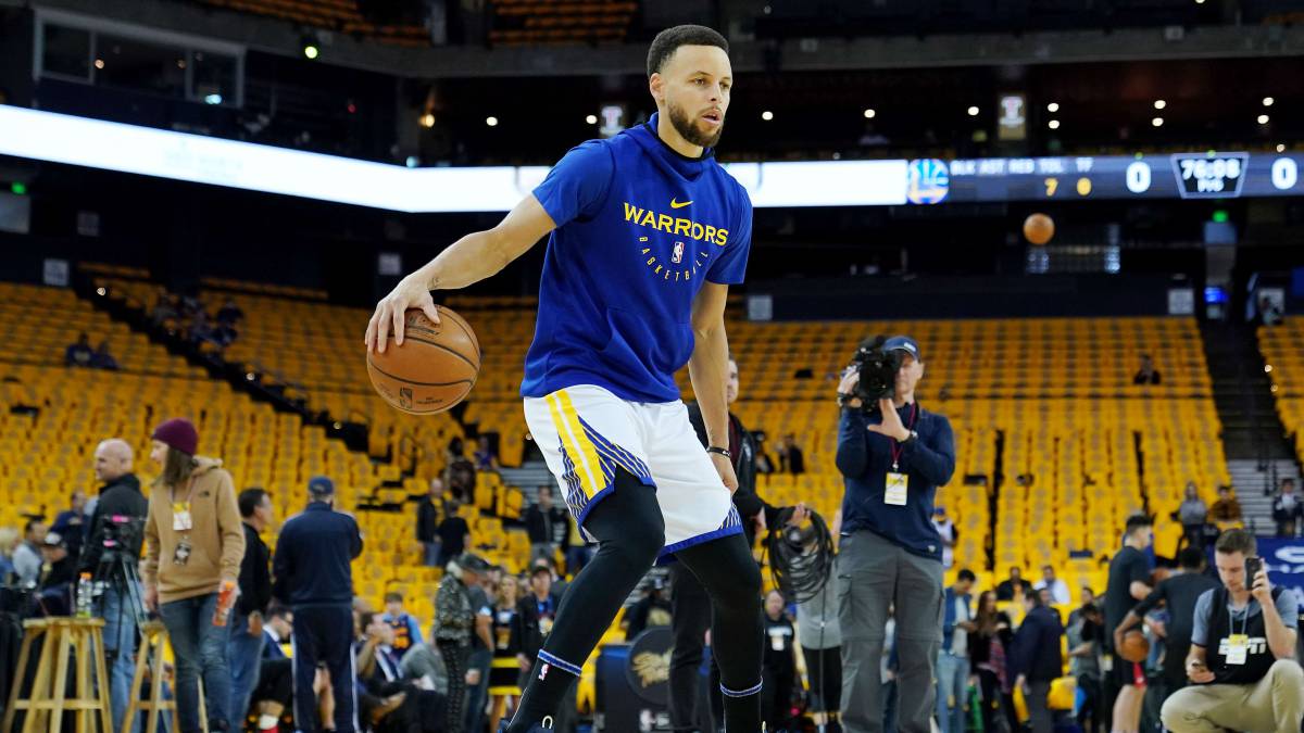 Curry, durante un entrenamiento