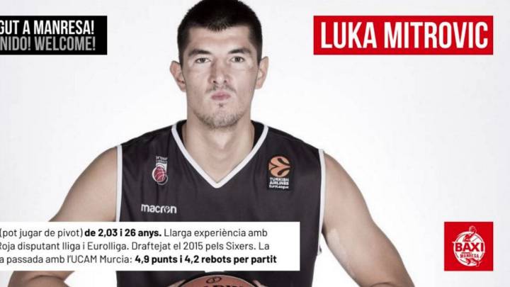 Luka Mitrovic llega al Manresa con un contrato temporal