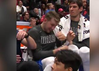 La mano de Marjanovic envolviendo la cabeza de Doncic que ya es viral