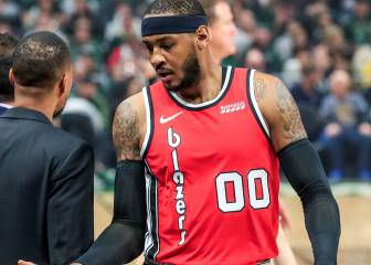 Carmelo Anthony falla ocho triples y los Blazers se hunden