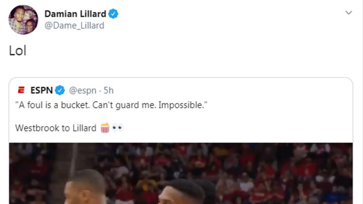 Lillard se mofa de Westbrook, la víctima favorita de los Blazers