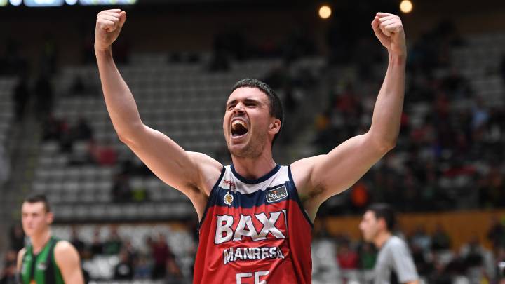 Dani Pérez, base del Baxi Manresa, ante el Joventut.