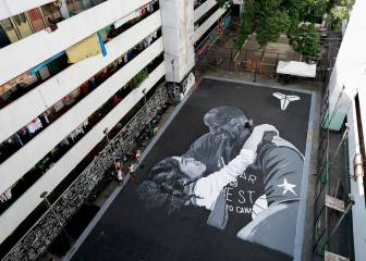 El impresionante mural de Kobe y Gigi en Manila que emociona a todo el mundo
