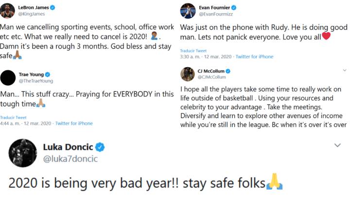 LeBron, Doncic, Durant, Willy... Los jugadores reaccionan ante el cierre de la NBA