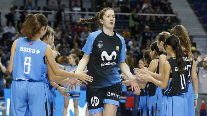 Mariana González, antes de un partido.