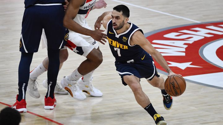 Facundo Campazzo, durante el partido de la NBA que ga enfrentado a Washington Wizards y Denver Nuggets.