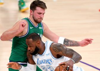 LeBron es el único que puede con la camiseta de Luka Doncic