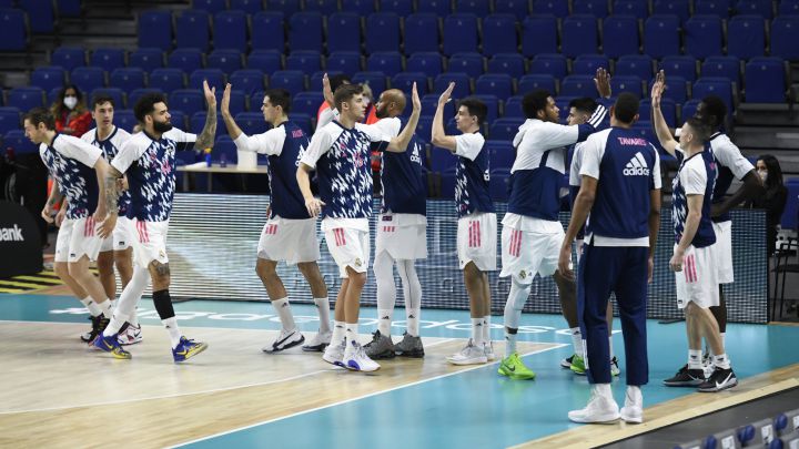 24/01/21 PARTIDO ACB BALONCESTO REAL MADRID BALONCESTO MORABANC ANDORRA CALENTAMIENTO
