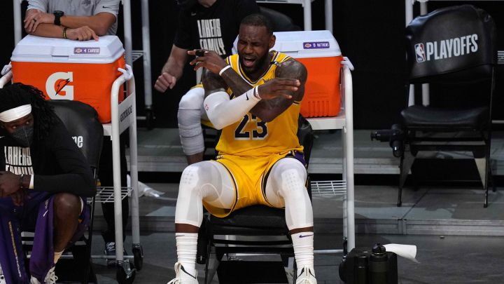 LeBron James, durante un partido de la NBA con Los Angeles Lakers.