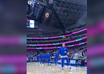 La cesta de Doncic con el hombro sorprende a Mbappé