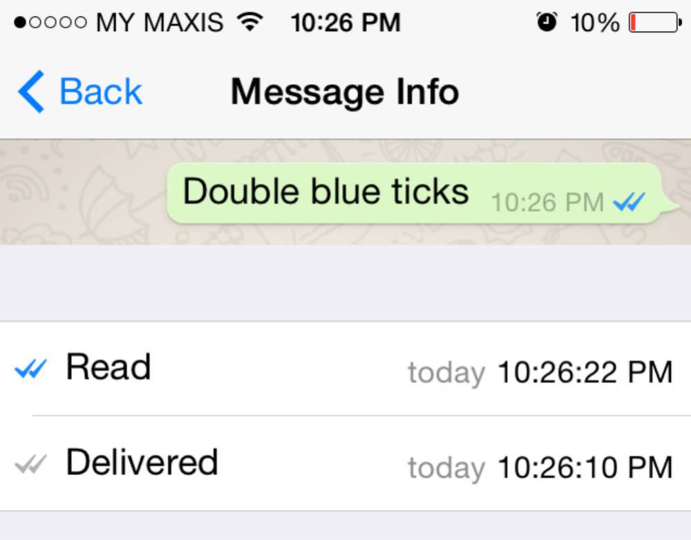 Cómo saber la hora exacta en que un contacto ha leído un WhatsApp