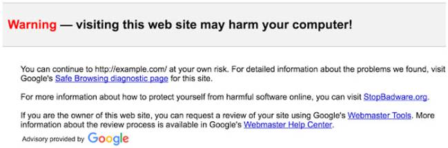 alerta enlace peligroso en Gmail