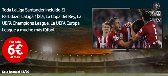 Oferta Vodafone para los partidos de futbol