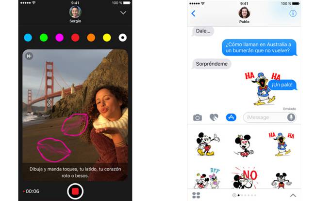 mensajes ios10