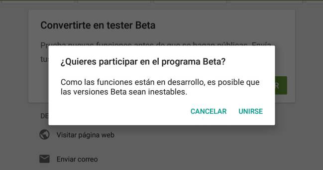 Programa Beta Google PLay