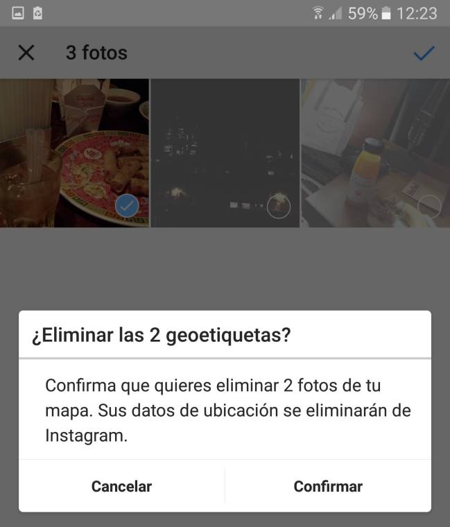 Desmarca las tags de Instagram en el mapa de fotos