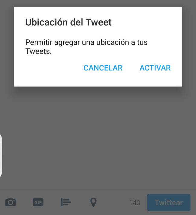 No uses la ubicación de Twitter