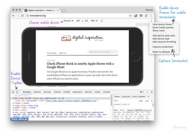Sacar capturas en Google Chrome