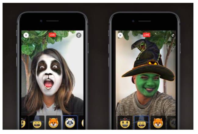 Facebook Live estrena sus filtros con máscaras para Halloween