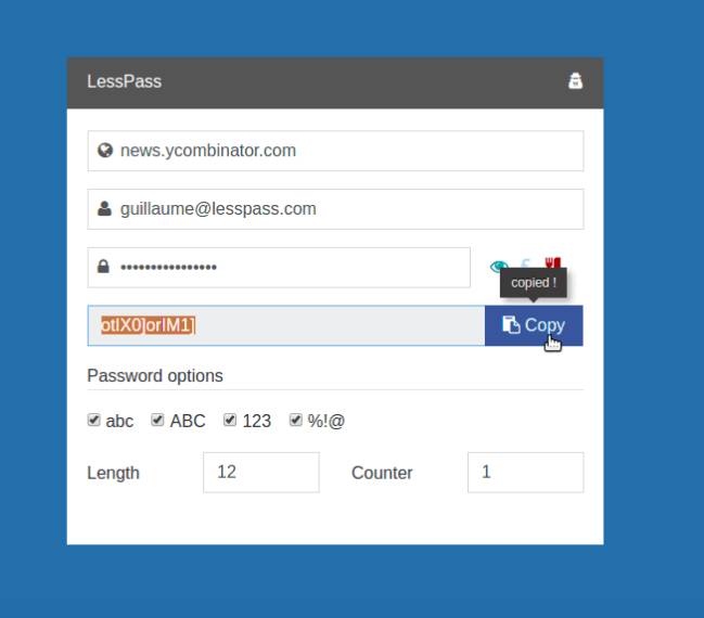 LessPass, un creador y gestor offline de contraseñas
