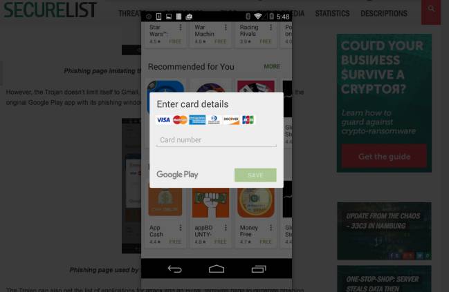 FakeToken imitando una falsa app y solicitándonos los datos de la tarjeta
