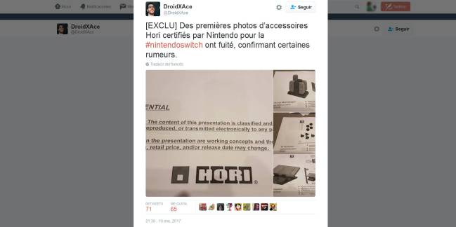 tweet accesorios switch